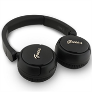 Guess Metal Logo Script Bluetooth 5.3 On-Ear-hodetelefoner - svart