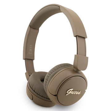 Guess Metal Logo Script Bluetooth 5.3 On-Ear-hodetelefoner - brun