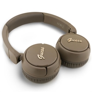 Guess Metal Logo Script Bluetooth 5.3 On-Ear-hodetelefoner - brun