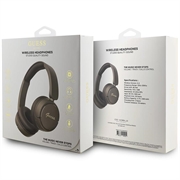 Guess Metal Logo Script Bluetooth 5.3 On-Ear-hodetelefoner - brun