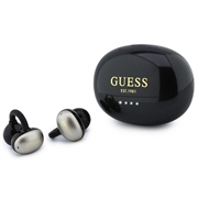 Guess trådløse øretelefoner med metallisk finish og klassisk logo (OWS) - svart