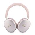 Guess trådløse hodetelefoner med metallisk finish, gullfarget skriftlogo og ENC - Rosa