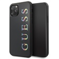 Guess Multicolor Glitter iPhone 11 Pro Max Deksel - Svart