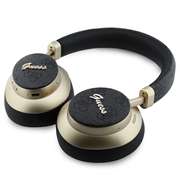 Guess PU 4G Gold Script Metal Logo ENC trådløse øretelefoner - svart