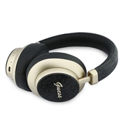 Guess PU 4G Gold Script Metal Logo ENC trådløse øretelefoner - svart