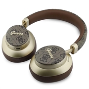 Guess PU 4G Gold Script Metal Logo ENC trådløse øretelefoner - brun