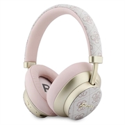 Guess PU 4G Gold Script Metal Logo ENC trådløse øretelefoner - rosa