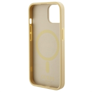 iPhone 15 Guess Saffiano Hybrid-deksel - MagSafe Kompatibel - Beige