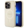 iPhone 15 Pro Guess Saffiano Hybrid-deksel - MagSafe Kompatibel - Beige
