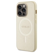 iPhone 15 Pro Guess Saffiano Hybrid-deksel - MagSafe Kompatibel
