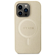 iPhone 15 Pro Guess Saffiano Hybrid-deksel - MagSafe Kompatibel