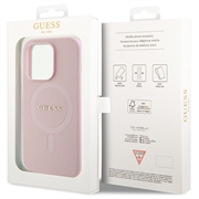 iPhone 15 Pro Guess Saffiano Hybrid-deksel - MagSafe Kompatibel - Rosa