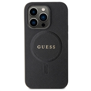 iPhone 15 Pro Max Guess Saffiano Hybrid-deksel - MagSafe Kompatibel - Svart