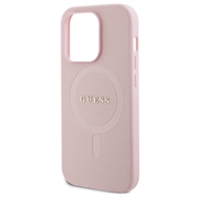 iPhone 15 Pro Max Guess Saffiano Hybrid-deksel - MagSafe Kompatibel - Rosa