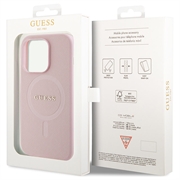 iPhone 15 Pro Max Guess Saffiano Hybrid-deksel - MagSafe Kompatibel - Rosa