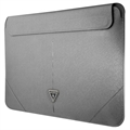 Guess Saffiano Saffiano Triangle Logo Laptop Sleeve - 16" - Sølv