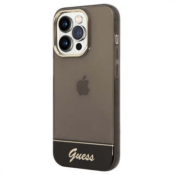Guess Translucent iPhone 14 Pro Hybrid-deksel - Svart