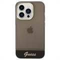 Guess Translucent iPhone 14 Pro Hybrid-deksel - Svart
