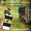H1W 8K viltkamera med solcellepanel - Wi-Fi/Bluetooth - kamuflasje