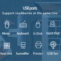 HC-13FL USB-C/USB-A-multiporthub - USB 3.0, 2xUSB 2.0, SD/TF-kortspor, USB-C - Grå