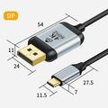 HD022 USB-C til DisplayPort-kabel - 1.8m - svart