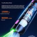 HK-V6 batteridrevet bilstøvsuger - 3-i-1 - suging/blåsing/oppblåsing - 15000Pa - hvit