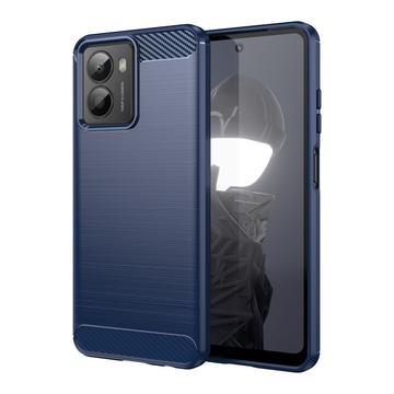 HMD Fusion Børstet TPU-deksel - karbonfiber - blå