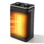 HQ29-290B 1500W PTC keramisk bordvarmer med svingfunksjon - svart
