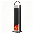 HQ30-300B 2000W PTC keramisk tårnvarmer med 3D-flammeeffekt - svart