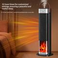 HQ30-300B 2000W PTC keramisk tårnvarmer med 3D-flammeeffekt - svart