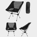 HS-334 Utendørs camping månestol - svart / grå