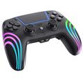 HS-PS5230 6-akset gyroskopisk RGB trådløs spillkontroller for PlayStation 5/PC - svart