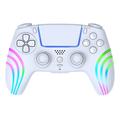 HS-PS5230 6-akset gyroskopisk RGB trådløs spillkontroller for PlayStation 5/PC - hvit