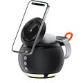 HT-571 5-i-1 magnetisk trådløs lader med Bluetooth-høyttaler og nattlys - svart