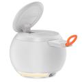 HT-571 5-i-1 magnetisk trådløs lader med Bluetooth-høyttaler og nattlys - hvit