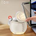 HT-571 5-i-1 magnetisk trådløs lader med Bluetooth-høyttaler og nattlys - hvit