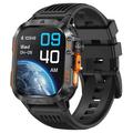 HT46 vanntett sports-smartklokke med 1200mAh batteri - svart