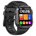 HT46 vanntett sports-smartklokke med 1200mAh batteri - svart