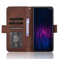 HTC U24 Pro Lommebok-deksel med Kortholder - Brun