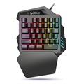 HXSJ Mobilspillsett - Enhåndstastatur, Mus, Hub - RGB