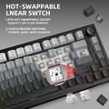 HXSJ X81 mekanisk tastatur med 81 taster og tre driftsmoduser - svart