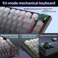 HXSJ X81 mekanisk tastatur med 81 taster og tre driftsmoduser - svart