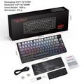 HXSJ X81 mekanisk tastatur med 81 taster og tre driftsmoduser - svart