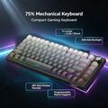 HXSJ X81 mekanisk tastatur med 81 taster og tre driftsmoduser - svart
