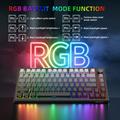 HXSJ X81 mekanisk tastatur med 81 taster og tre driftsmoduser - svart