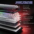 HXSJ X81 mekanisk tastatur med 81 taster og tre driftsmoduser - svart