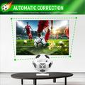 HY300F bærbar projektor i fotballform - WiFi 6, Android 14 - hvit / svart
