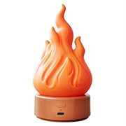 HZ-K03A LED-nattlampe med flammeeffekt og timer - oransje