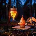HZ-K03A LED-nattlampe med flammeeffekt og timer - oransje