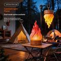 HZ-K03A LED-nattlampe med flammeeffekt og timer - oransje